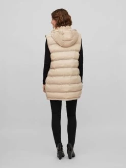 Vila Bodywarmers Bodywarmer Trish Dames Beige -Vila 21d5cdf6ee2decf3eebabedf4d36d2d9