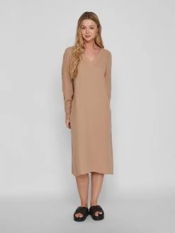 Vila Midi Jurken Jurk Ania Dames Beige 13 Vila Midi Jurken Jurk Ania Dames Beige -Vila 223b73ef97f549c620232ca4e994527f