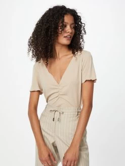 Vila T-shirts Shirt FILINE Dames Beige -Vila 22861cba032afb9b941ddc96cd93d470