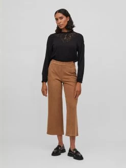 Vila Kanten Blouses Blouse Suvita Dames Zwart -Vila 237513eea040376445317b832fe98275