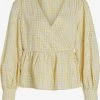Vila Blouseshirts Blouse Dames Lichtgeel -Vila 23dedb521fd732e476be6cca0037fb27