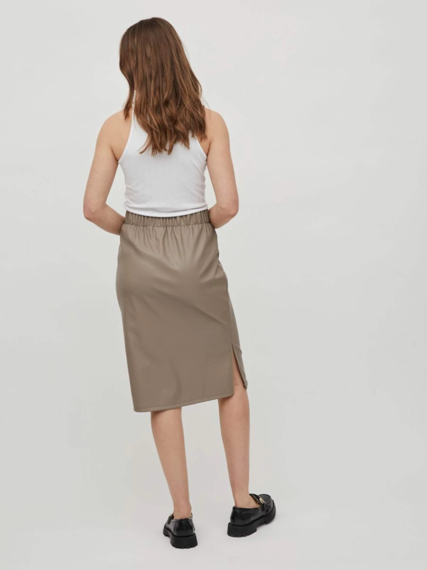 Vila Midi Rokken Rok Dames Chamois 6 Vila Midi Rokken Rok Dames Chamois - Afbeelding 4