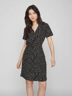 Vila Blousejurken Blousejurk Dames Zwart -Vila 248cc2194f35cbf8b9d2d9a4a3743bd0