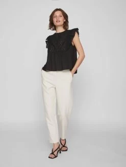 Vila Blouse Tops Blouse Dames Zwart -Vila 2585834f939fdd22b56313574454d9c5