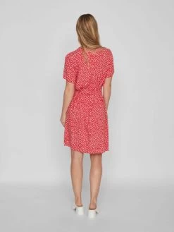 Vila Blousejurken Blousejurk Dames Rood -Vila 25a8c6345e34965e69e85190d1cc03a5