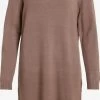 Vila Gebreide Jurken Gebreide Jurk Dames Bruin -Vila 25df369981ff18042cc0ba218bcae4fb