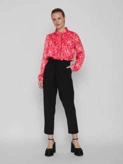 Vila Overhemden Blouse Dames Rood -Vila 266e067e78db49624b7c24e6e615e5cf