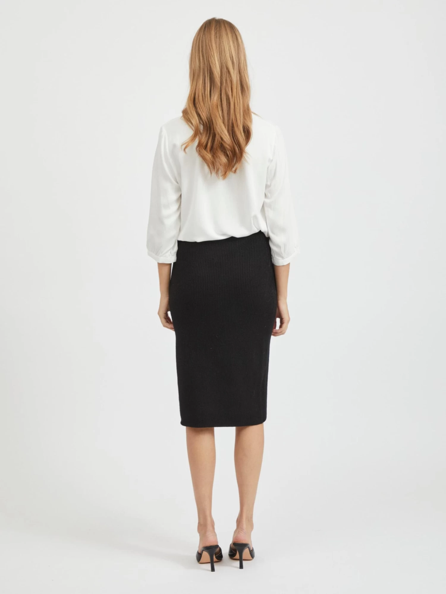 Vila Midi Rokken Rok Ril Dames Zwart 7 Vila Midi Rokken Rok Ril Dames Zwart - Afbeelding 5