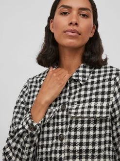 Vila Tussenjassen Tussenjas Hether Dames Zwart / Wit -Vila 272c6a7616065aa60b970e484c251a34