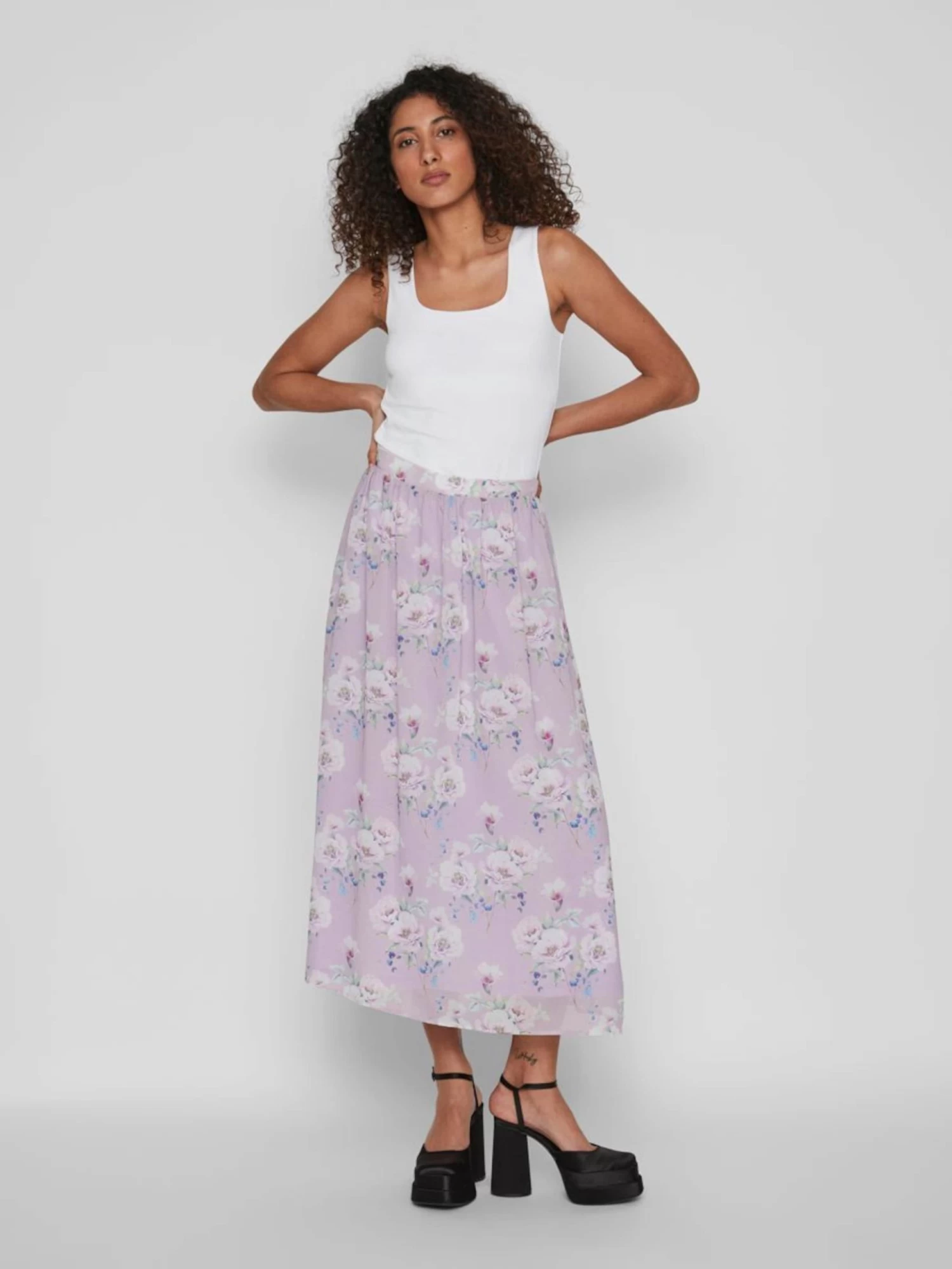 Vila Maxi Rokken Rok Ingrid Dames Pastellila 7 Vila Maxi Rokken Rok Ingrid Dames Pastellila - Afbeelding 5