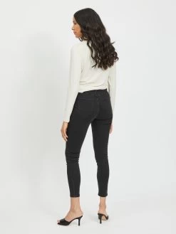 Vila Jeans Skinny Jeans Ekko Dames Zwart -Vila 28de165e6e3a5475f86a8fff11b23ed8