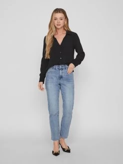 Vila Blouseshirts Blouse Fini Dames Zwart -Vila 293d60028fd62464ed97fd74cc3ed0d5