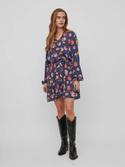Vila Mini Jurken Jurk Dames Blauw -Vila 2a275a294b505bc654a8ce01a7f66b08