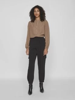 Vila Overhemden Blouse Dames Bruin -Vila 2a5b6c64a993012722ef8d1f96e9da05