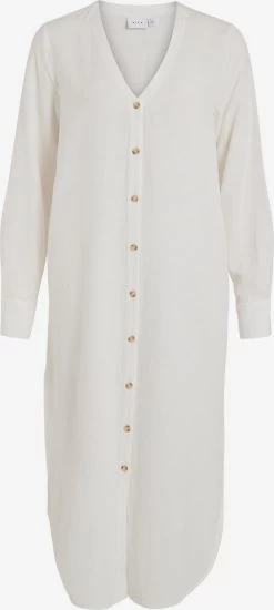 Vila Blousejurken Blousejurk Prisilla Dames Natuurwit