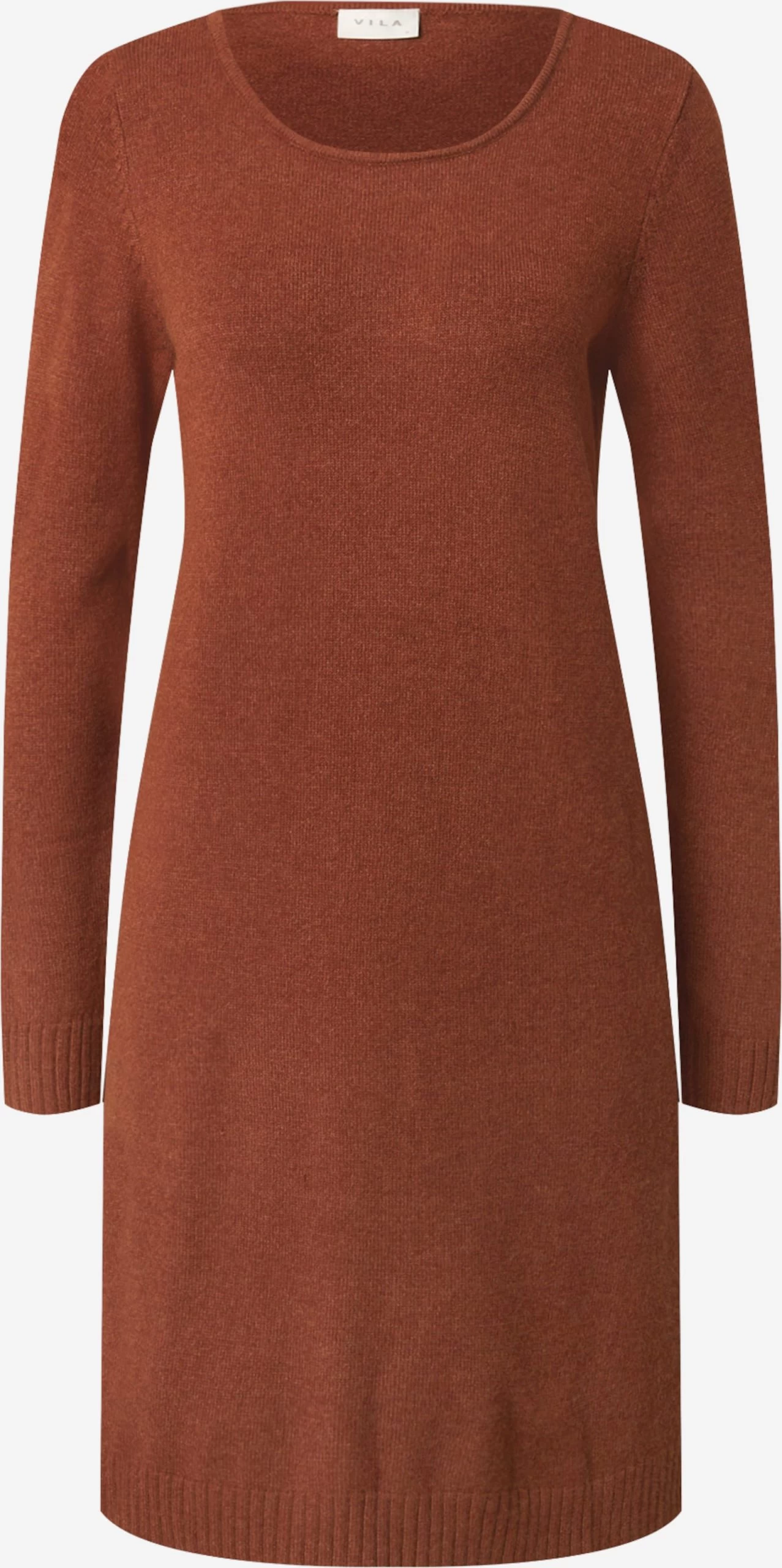 Vila Gebreide Jurken Gebreide Jurk Dames Oker 3 Vila Gebreide Jurken Gebreide Jurk Dames Oker