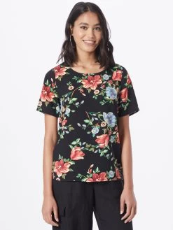 Vila T-shirts Shirt Eva Dames Zwart -Vila 2c16e67bc8c58a711d0f61545a4437cc