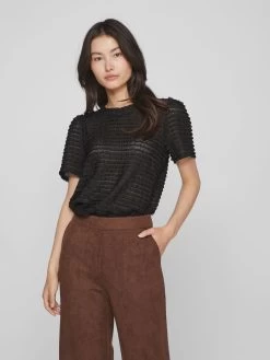 Vila T-shirts Shirt Dames Zwart 10 Vila T-shirts Shirt Dames Zwart -Vila 2c3eac19a7984beac06d42b4b69e9059