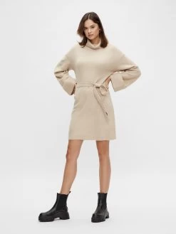 Vila Gebreide Jurken Gebreide Jurk ROLFIE Dames Champagne -Vila 2cab8e2c38adff70c6bb1ef362ca46c0