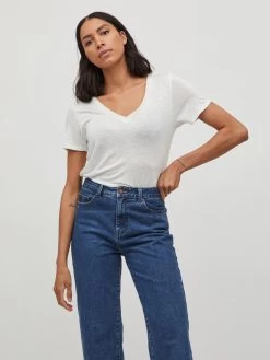 Vila T-shirts Shirt NOEL Dames Wit -Vila 2ccf842095f9dc60f988fb6294611d6d