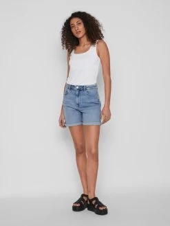 Vila Denim Shorts Regular Jeans Jo Dames Blauw -Vila 2dec5d617eb05f7b1670c373723f9009