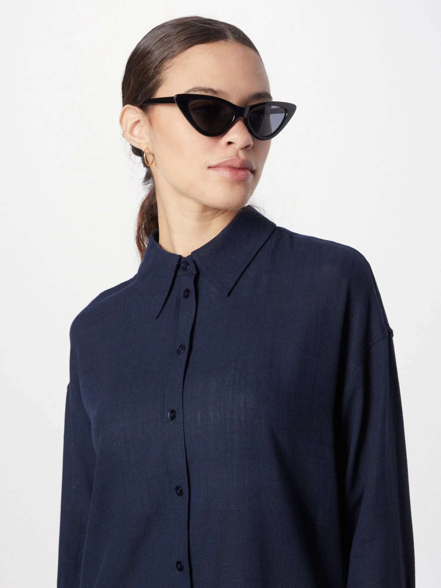 Lange Blouses Blouse FIONA Dames Navy 4 Lange Blouses Blouse FIONA Dames Navy - Afbeelding 2