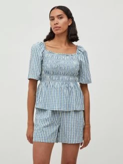 Vila Blouses Met Korte Mouw Blouse BEA Dames Blauw 10 Vila Blouses Met Korte Mouw Blouse BEA Dames Blauw -Vila 2f2676fbc55937aa5d777abb3f61ad58