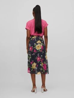 Vila Midi Rokken Rok Falia Dames Navy -Vila 2f270be1ae5e7c88085515dedde046af