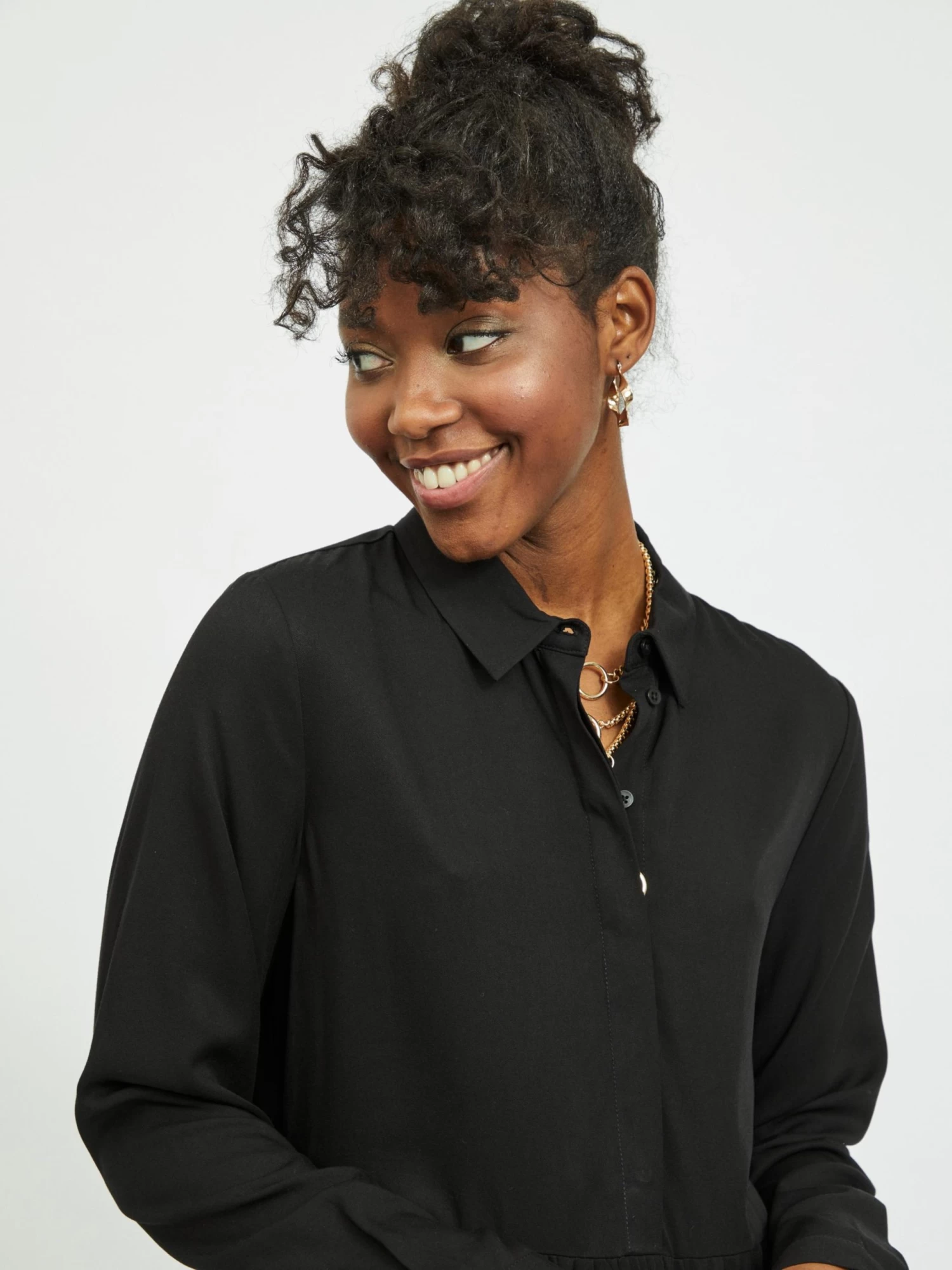 Vila Blousejurken Blousejurk Morose Dames Zwart 9 Vila Blousejurken Blousejurk Morose Dames Zwart - Afbeelding 7