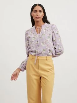 Vila Longsleeves Shirt Dames Lila -Vila 30df4c4cc02b7e1047fbf50ff7419134