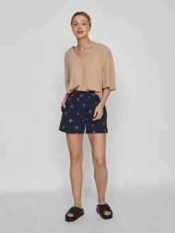 Vila T-shirts Shirt Dames Bruin -Vila 315bb1905946bb8b687b822146d8d837