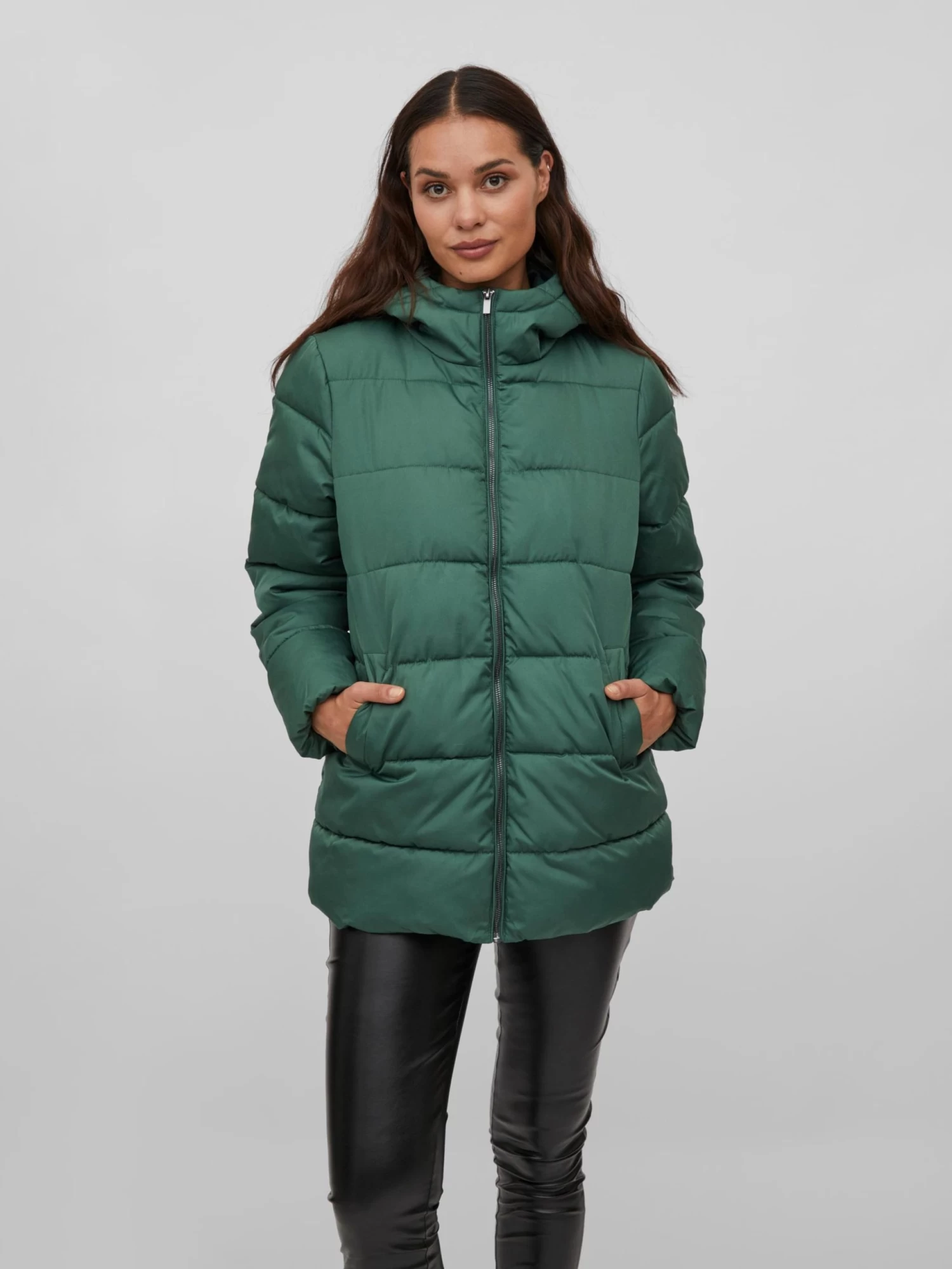 Vila Winterjassen Winterjas Tate Dames Smaragd 5 Vila Winterjassen Winterjas Tate Dames Smaragd - Afbeelding 3