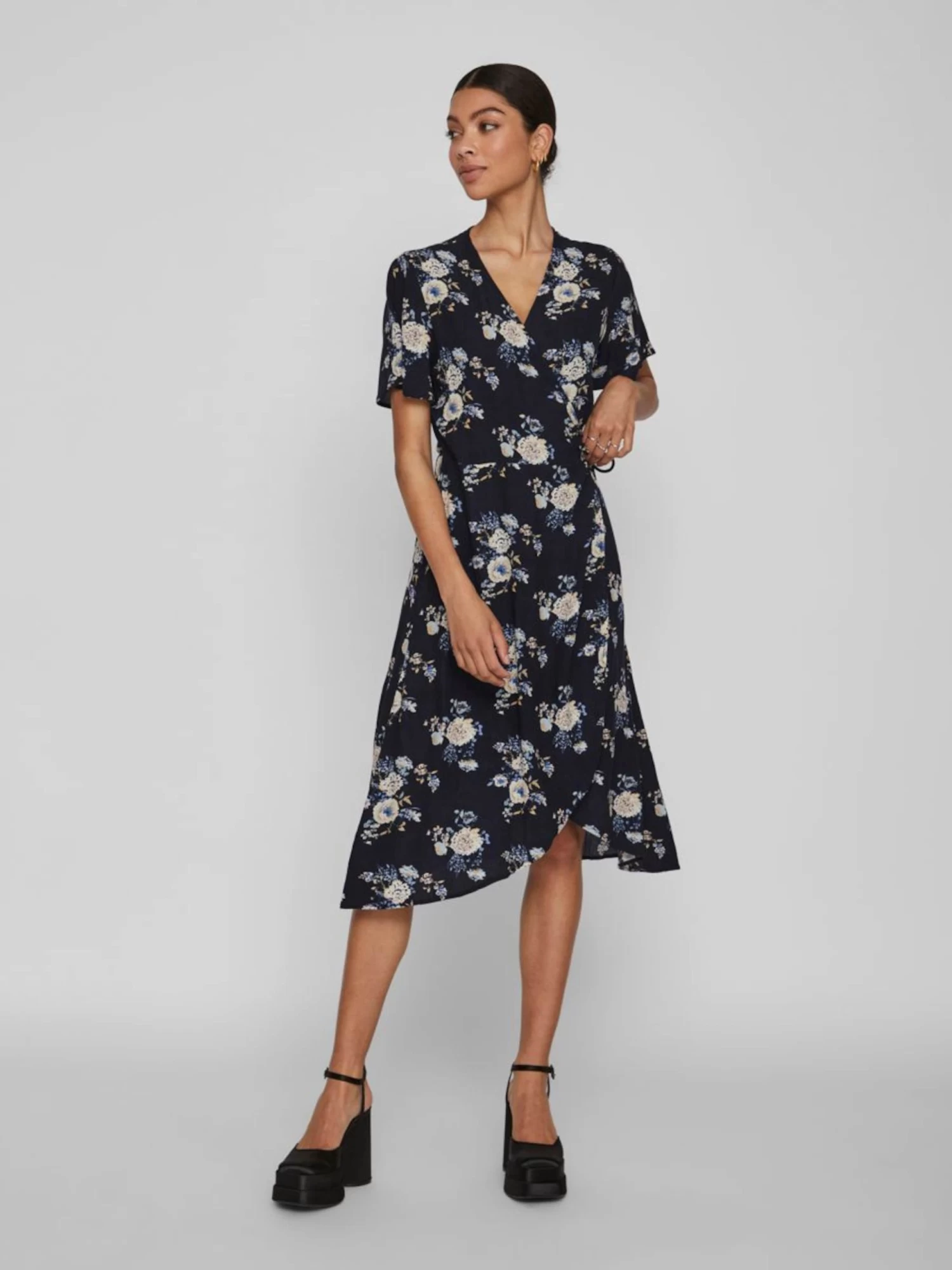 Vila Mini Jurken Jurk Dames Marine / Navy / Lichtblauw 5 Vila Mini Jurken Jurk Dames Marine / Navy / Lichtblauw - Afbeelding 3