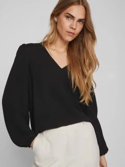 Vila Kanten Blouses Medium Support Blouse Surashil Dames Zwart -Vila 31e1c86679f32634d5f238b34170e06d