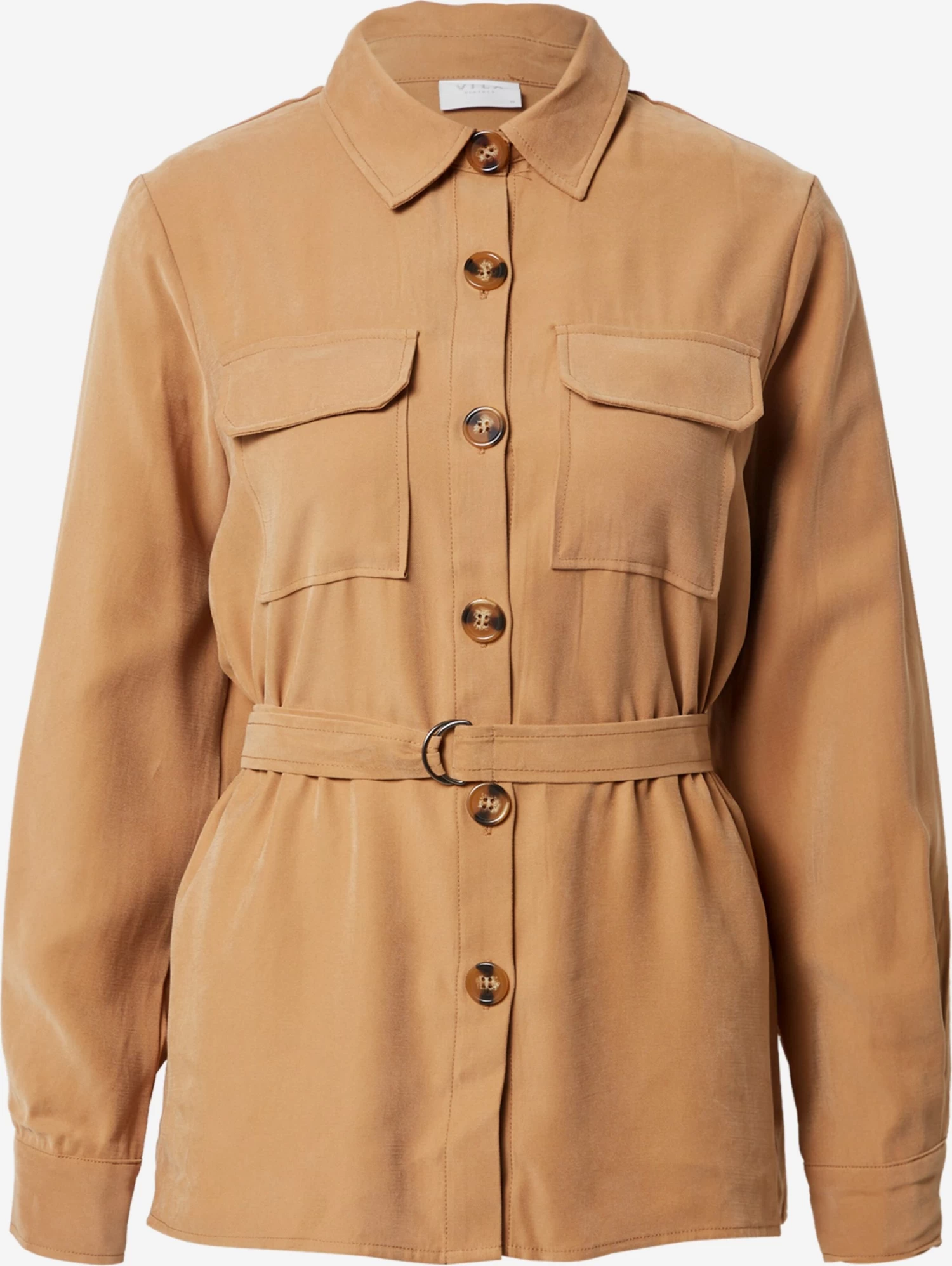 Vila Overhemden Blouse Dames Lichtbruin 3 Vila Overhemden Blouse Dames Lichtbruin