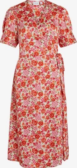 Vila Midi Jurken Jurk Naria Dames Rood