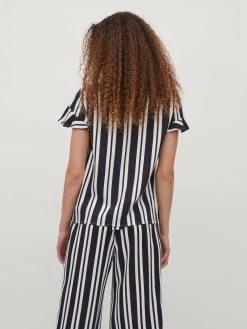 Vila Blouses Met Korte Mouw Blouse Billy Dames Donkerblauw / Wit 12 Vila Blouses Met Korte Mouw Blouse Billy Dames Donkerblauw / Wit -Vila 343558641811539cd862bdc2331a7b12