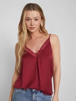 Vila Blouse Tops Blouse Dames Rood / Wijnrood -Vila 343a6106d51a5a0d1924d10b0475f070