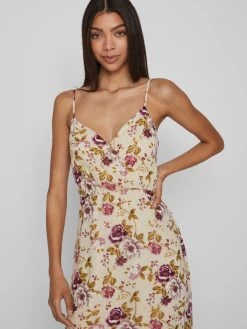 Maxi Jurken Jurk Ura Dames Beige -Vila 345141a2fe6e22bbc3dcd91c5c5e242a