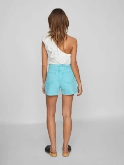 Vila Denim Shorts Regular Jeans Pippa Dames Blauw -Vila 352773b56b63b0feaeb2f56cbe25574a