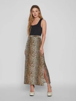 Vila Maxi Rokken Rok Dames Beige -Vila 358ceab7cae9966e3e4f11d12f1636c9