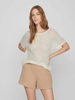 Vila Tops Top Dames Beige -Vila 358d88d20222f357078fa80a333fcb1e