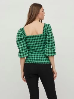 Vila Blouses Met Korte Mouw Blouse Dames Groen / Zwart -Vila 36b78edd9501ba0510e4186a98a41373