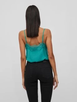 Vila Kanten Tops Top Dames Jade Groen -Vila 3798d6f99977b5ca4b0404d5b04ed6cb