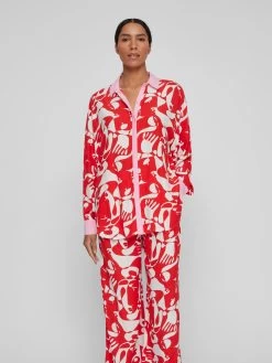Vila Overhemden Blouse Kikki Dames Rood -Vila 37d7f74a3aa45ac5c09a7ee6f3132b0e
