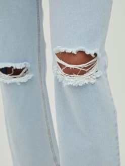 Vila Mom Jeans Loosefit Jeans Dames Lichtblauw -Vila 3920780ab3da45e084f0347edb3ab241