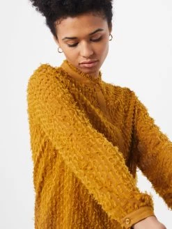 Vila Overhemden Blouse Dames Mosterd -Vila 394bb4dcac2c474705fc6b75ee15253a