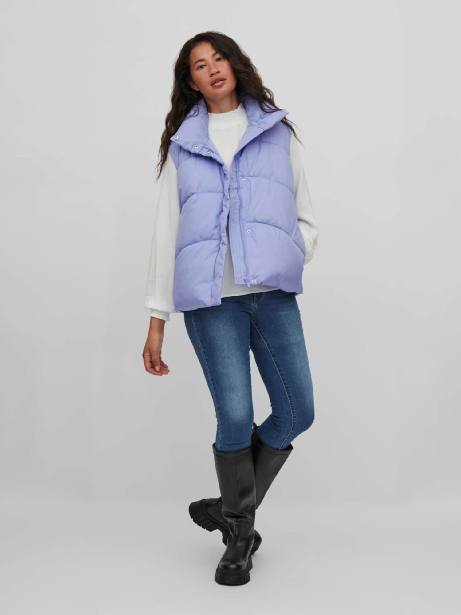 Vila Bodywarmers Bodywarmer Dames Blauw 7 Vila Bodywarmers Bodywarmer Dames Blauw - Afbeelding 5