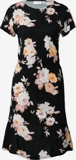 Vila Zomerjurken Zomerjurk KAMI Dames Zwart