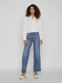 Vila Overhemden Blouse Dames Wit -Vila 3ae51766c326be4418513967a6a7b100